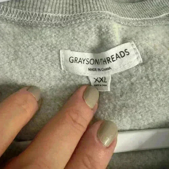 5 for $25| Grayson Threads Happy short sleeve lightweight sweatshirt gray XXL - Picture 4 of 9